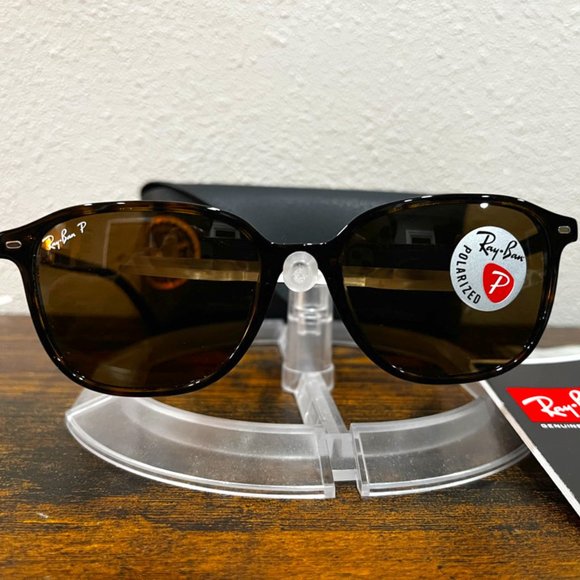 Ray-Ban Leonard polarized sunglasses (RB2193). Tortoise frame/brown lenses - Picture 1 of 11